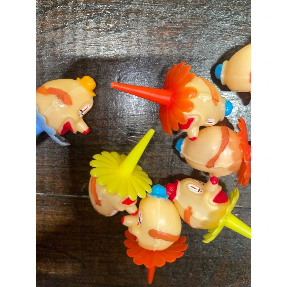 Vintage Clown Face Cupcake‎ Picks Cake Toppers 10 Piece Set Party Favors